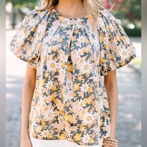 Shop the Mint Floral Boho Blouse